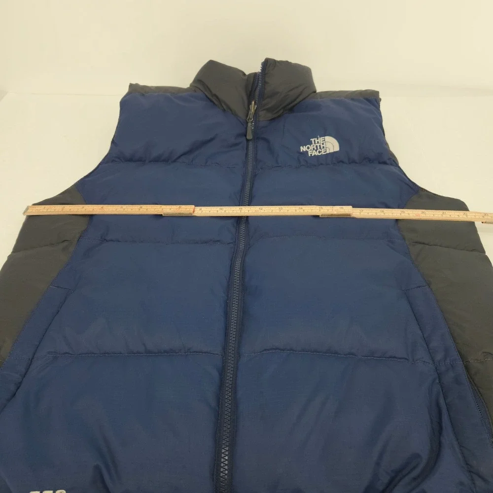 The North Face Down Vest Men Medium Blue Gray Puffer 550 Winter Gorpcore Outdoor